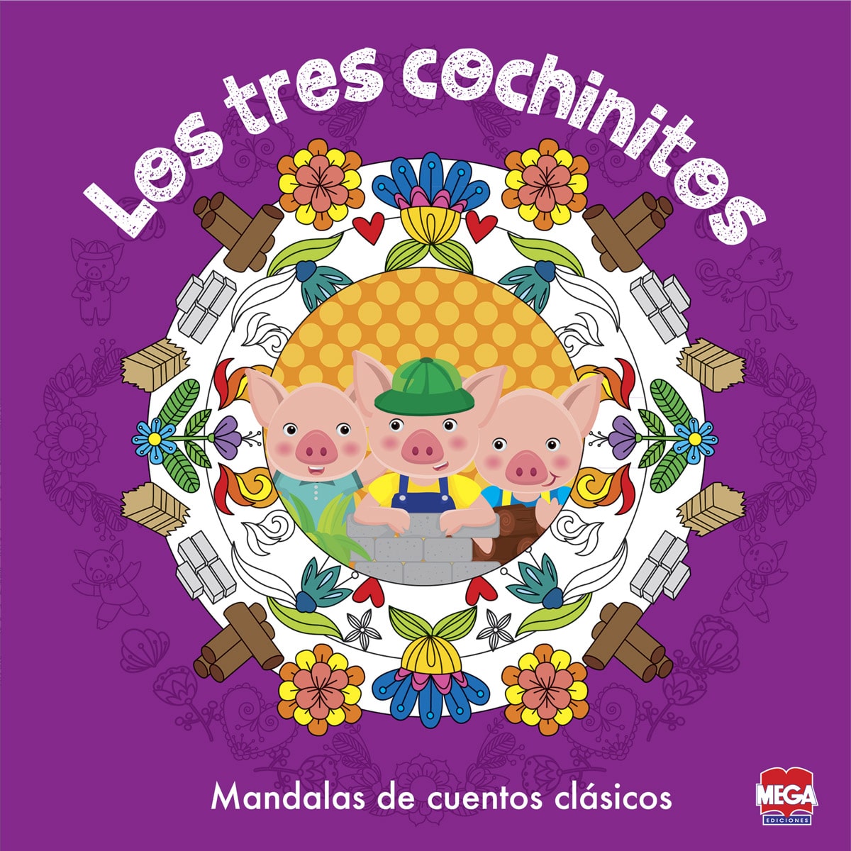 Los tres cochinitos mandalas de cuentos clásicos